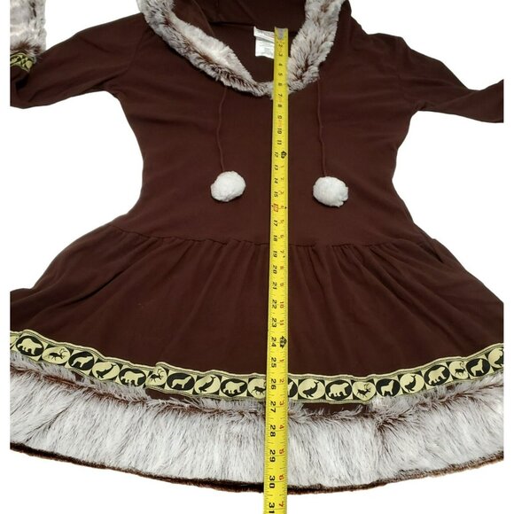 Sexy Eskimo Costume Halloween Dress Boot Covers Fur Trim Cosplay Womens L 10-12 - Picture 7 of 12